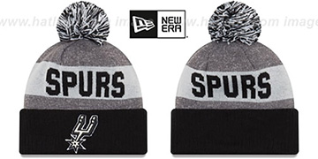 Spurs ARENA SPORT Black-Grey Knit Beanie Hat by New Era