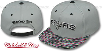 Spurs KNIT-WEAVE SNAPBACK Grey-Multi Hat by Mitchell and Ness