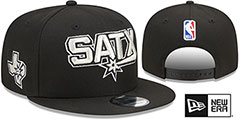 Spurs STATEMENT SNAPBACK Black Hat by New Era