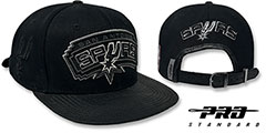 Spurs TEAM-BASIC STRAPBACK Black Hat by Pro Standard