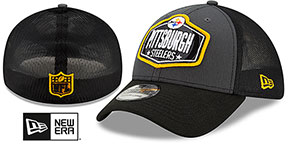 Steelers 2021 NFL TRUCKER DRAFT FLEX  Hat by New Era