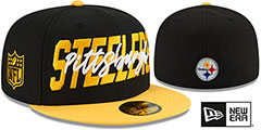 Steelers 2022 NFL DRAFT Black-Gold Fitted Hat by New Era