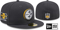 Steelers 2024 ONSTAGE NFL DRAFT Grey Fitted Hat by New Era