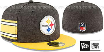 Steelers HOME ONFIELD STADIUM Black-Gold Fitted Hat by New Era