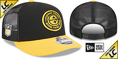 Steelers LP TRUCKER SIDELINE SNAPBACK Black-Gold Hat by New Era