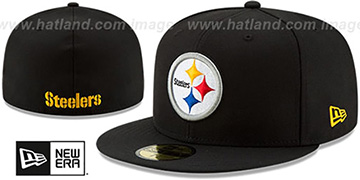 Steelers NFL TEAM-BASIC Black Fitted Hat by New Era