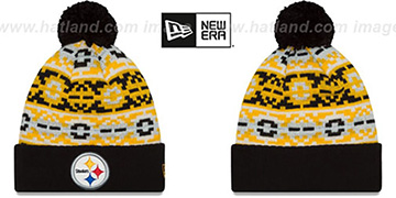 Steelers RETRO CHILL Knit Beanie Hat by New Era