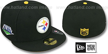 Steelers SUPER BOWL XLIII Black Fitted Hat by New Era