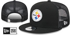 Steelers TEAM-BASIC TRUCKER SNAPBACK Black Hat by New Era