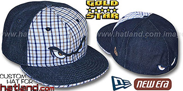 Storm SPANKY Plaid-Navy Denim Fitted Hat by New Era