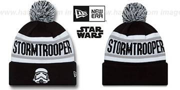 Storm Trooper BIGGEST FAN Black-White Knit Beanie Hat by New Era