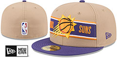 Suns 2024 NBA DRAFT Camel-Purple  Fitted Hat by New Era