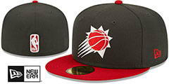 Suns 2T COLOR PACK Charcoal-Red Fitted Hat by New Era