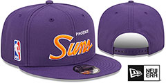 Suns SCRIPT-UP SNAPBACK Purple Hat by New Era