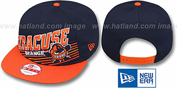 Syracuse STILL ANGLIN SNAPBACK Navy-Orange Hat by New Era