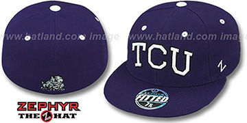 TCU SLIDER Purple Fitted Hat by Zephyr