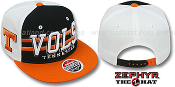 Tennessee 2T SUPERSONIC SNAPBACK Black-Orange Hat by Zephyr