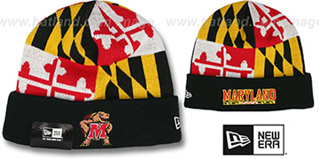 Terps TURTLE MARYLAND-FLAG Knit Beanie Hat by New Era