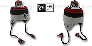 Texans GREY STRIPETOP Knit Beanie Hat by New Era