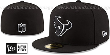 Texans NFL TEAM-BASIC Black-White Fitted Hat by New Era