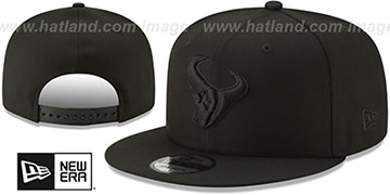 Texans TEAM-BASIC BLACKOUT SNAPBACK Hat by New Era