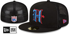 Texans TEAM-BASIC TRUCKER Black Fitted Hat by New Era