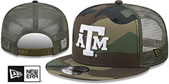 Texas A and M ARMY CAMO TRUCKER Hat by New Era