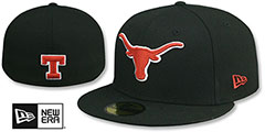 Texas NCAA TEAM-BASIC Black Fitted Hat by New Era