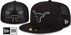 Texas TEAM-BASIC TRUCKER Black-White Fitted Hat by New Era