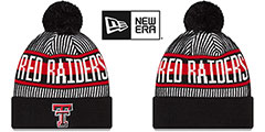 Texas Tech STRIPED Knit Beanie Hat by New Era