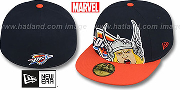 Thunder HERO-HCL Navy-Orange Fitted Hat by New Era