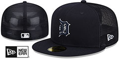 Tigers BATTING PRACTICE TRUCKER Navy Fitted Hat by New Era