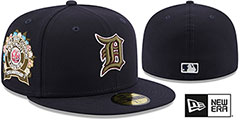 Tigers BOTANICAL SIDE-PATCH Navy Fitted Hat by New Era