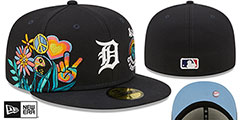 Tigers GROOVY Navy Fitted Hat by New Era