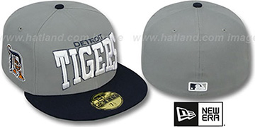 Tigers PRO-ARCH Grey-Navy Fitted Hat by New Era