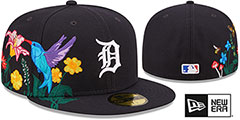 Tigers SIDE-BLOOM Navy Fitted Hat by New Era