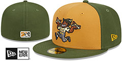 Timber Rattlers THEME NIGHT Tan-Green Fitted Hat by New Era