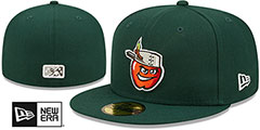 TinCaps MILB ONFIELD HOME Green Fitted Hat by New Era