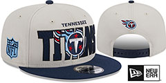 Titans 2023 NFL DRAFT SNAPBACK Stone-Navy Hat by New Era