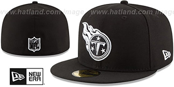 Titans NFL TEAM-BASIC Black-White Fitted Hat by New Era