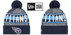 Titans STRIPED Knit Beanie Hat by New Era