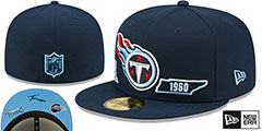 Titans TRIPLE THREAT IDENTITY Navy Fitted Hat by New Era