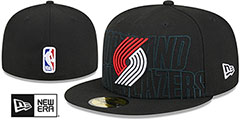 Trail Blazers 2023 NBA DRAFT Black Fitted Hat by New Era