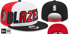 Trail Blazers COLOR BLOCK BACK HALF SNAPBACK Hat by New Era