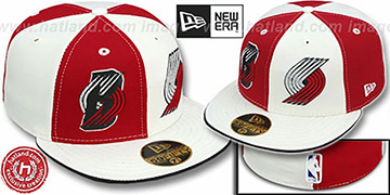 Trailblazers DOUBLE WHAMMY 2 Red-White Fitted Hat