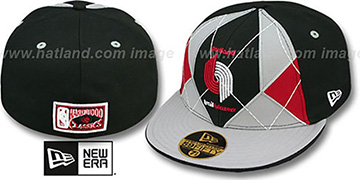 Trailblazers HARDWOOD BRADY Black-Grey Fitted Hat by New Era