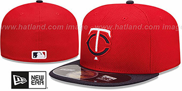 Twins MLB DIAMOND ERA 59FIFTY Red-Navy BP Hat by New Era