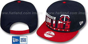 Twins SLICE-N-DICE SNAPBACK Navy-Red Hat by New Era