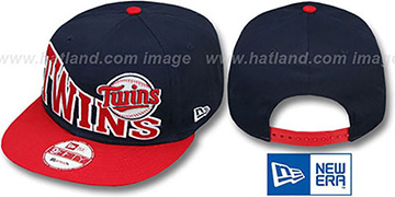 Twins STOKED SNAPBACK Navy-Red Hat by New Era