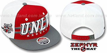 UNLV 2T SUPERSONIC SNAPBACK Red-Grey Hat by Zephyr